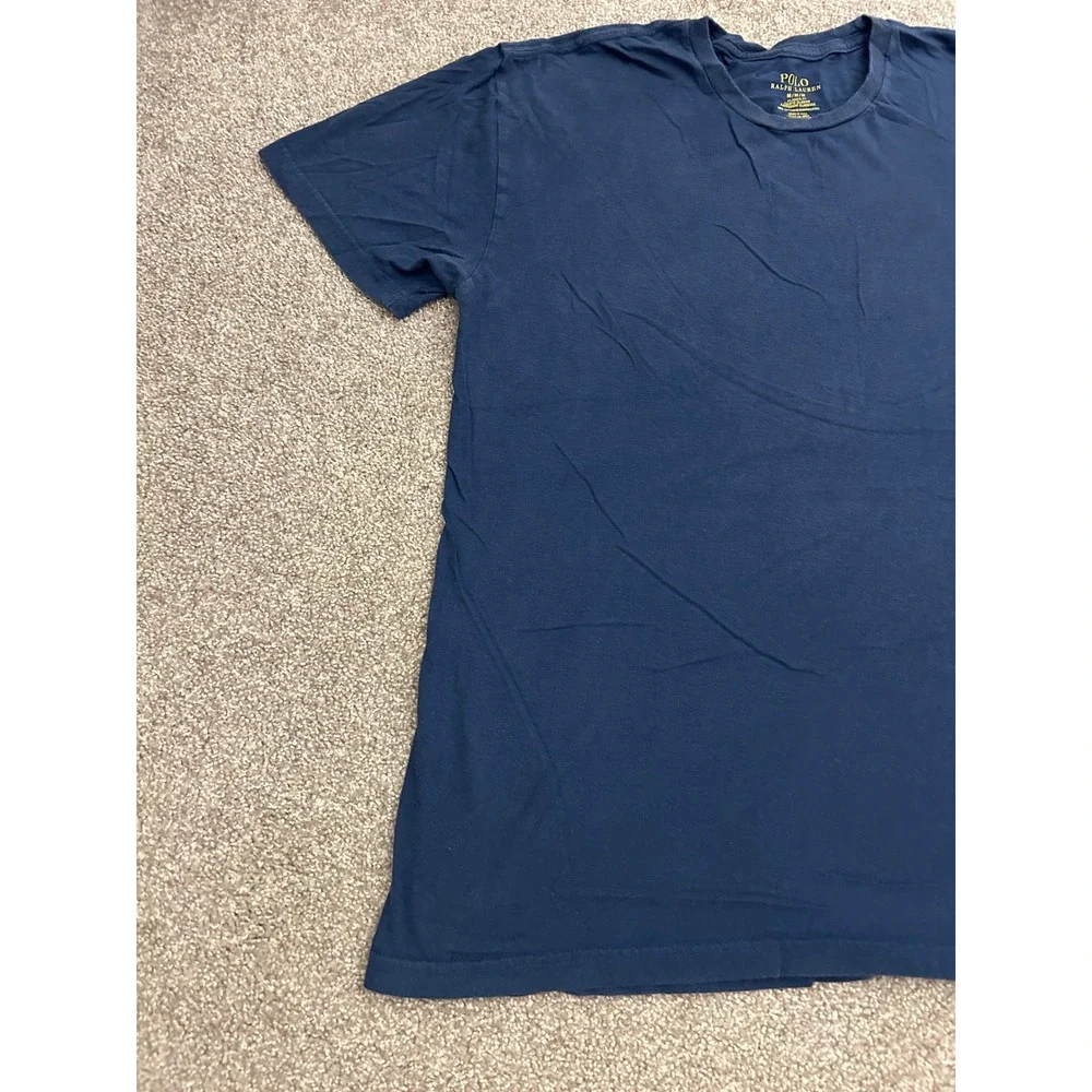 Polo Ralph Lauren T-Shirt Mens Medium Navy Blue Excellent Classic Fit Cotton Tee